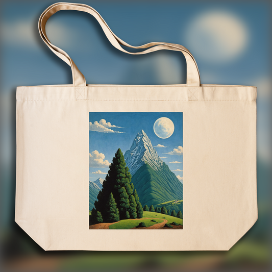 Tote bag - Surréalisme belge, Montagnes - 3137862165