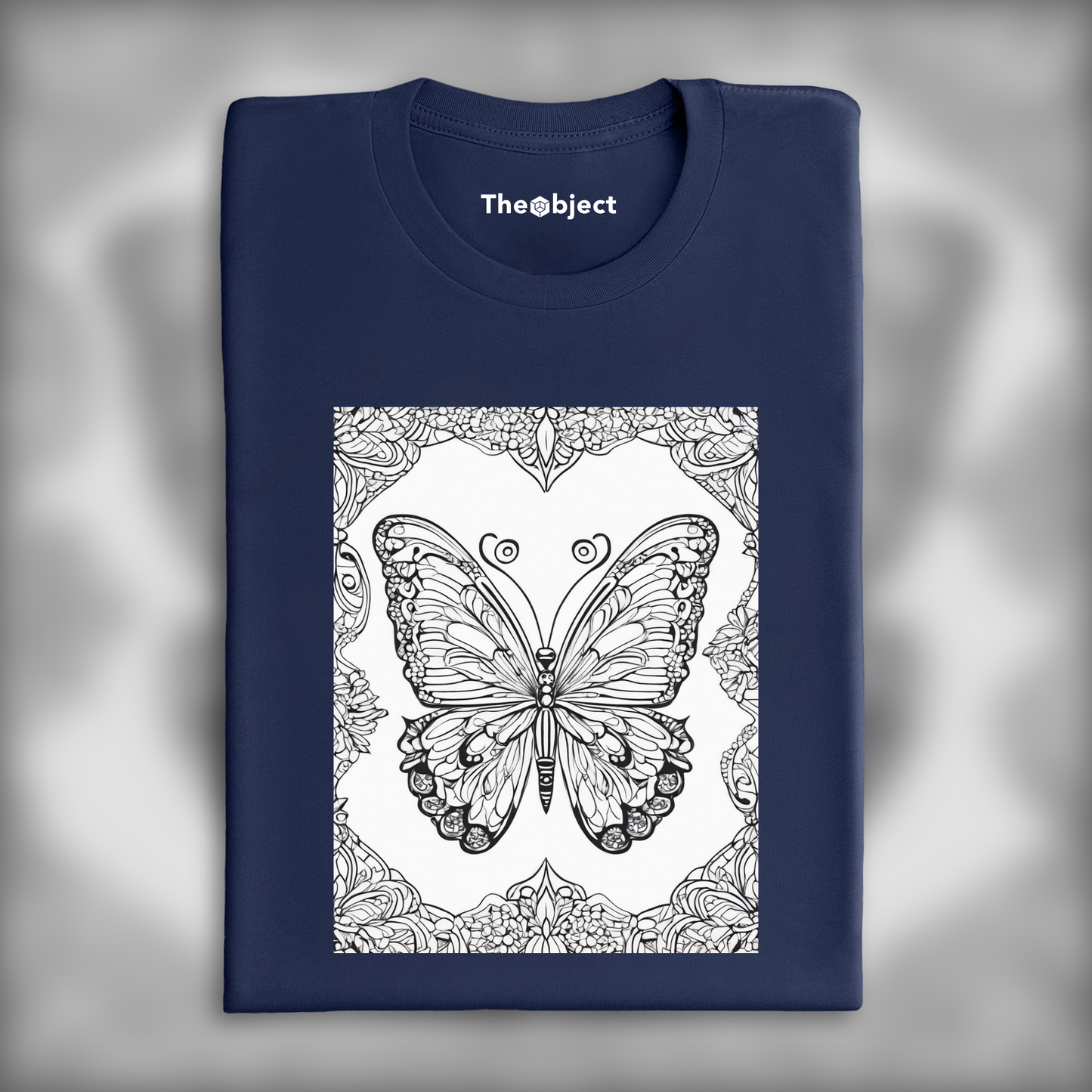 T-Shirt - Drawing for coloring, Butterfly - 3862177649