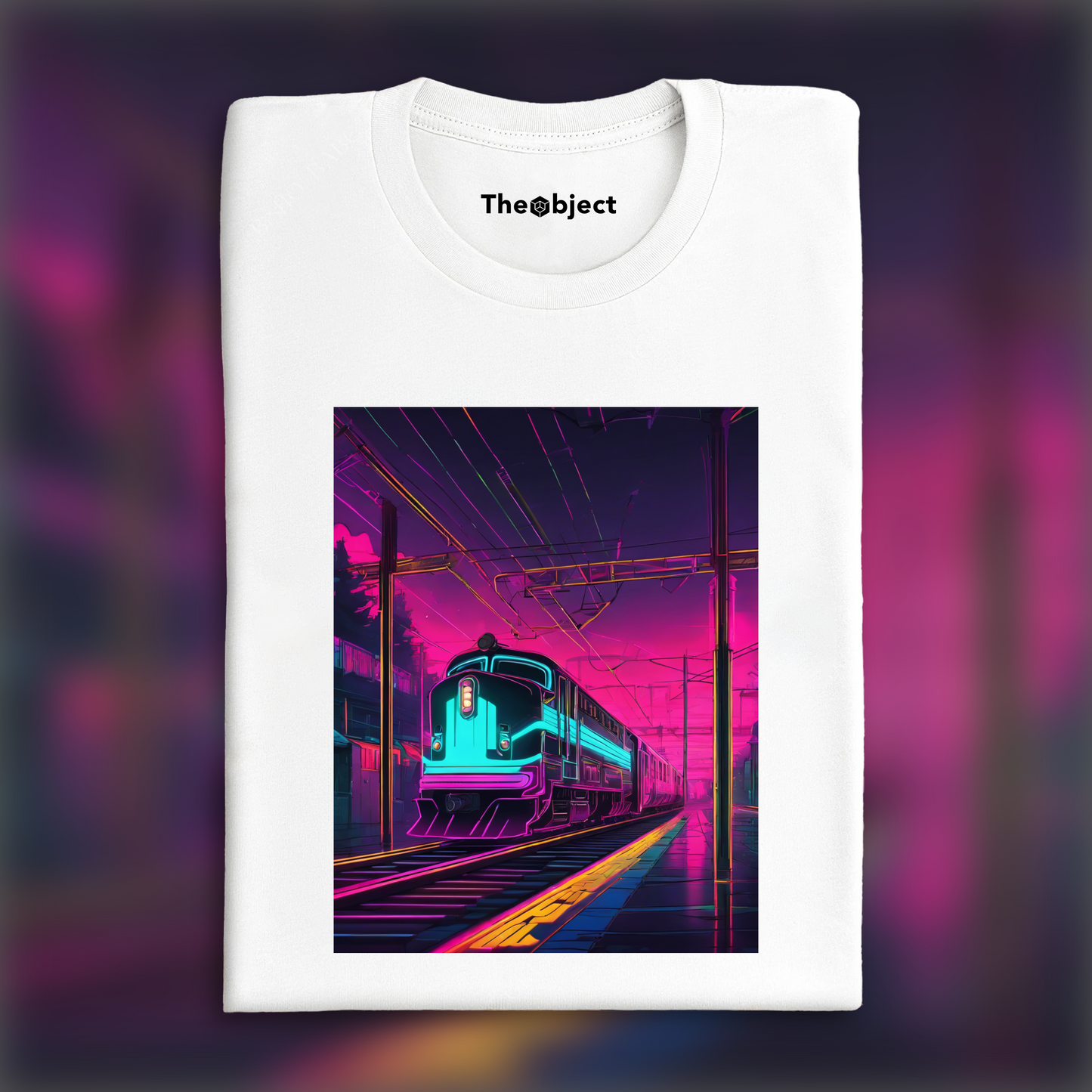 T-Shirt - Neon punk, Train - 1439839541