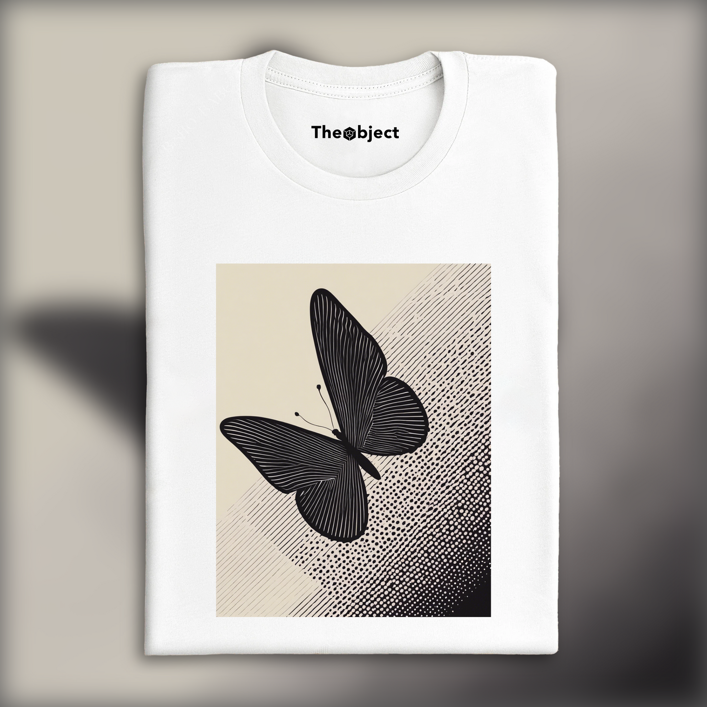 T-Shirt - Halftone Dot Art, Butterfly - 1595048579