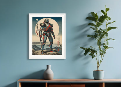 Poster with wood frame: Hiroshige, Cyborg