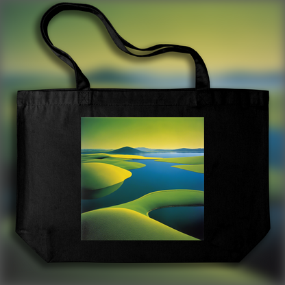 Tote bag - Abstractions, geometric compositions in landscapes, Lake - 3401843125