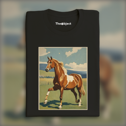 T-Shirt - "The Plastic Club" Art Nouveau américain, Un cheval - 2153827294