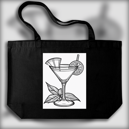 Tote bag - Drawing for coloring, Cocktail - 514066329