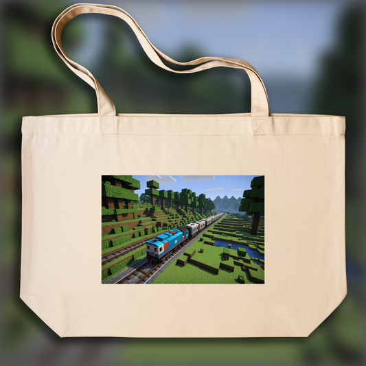 Tote bag - Minecraft, Train - 673608277