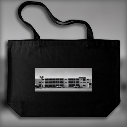 Tote bag - Architectural and industrial elements, black and white, Space Invaders - 1527544656