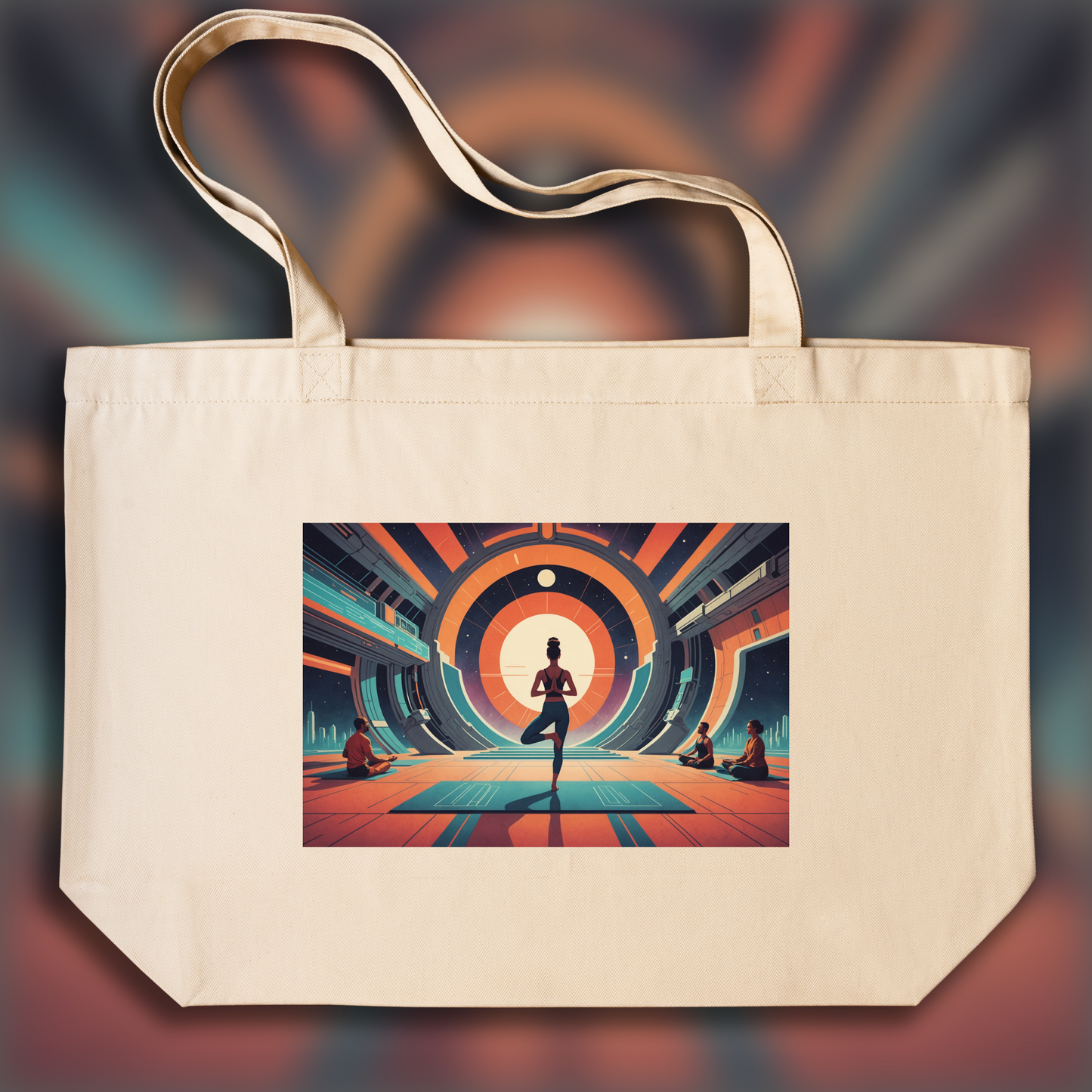 Tote bag - Retro future, Yoga - 2642892099