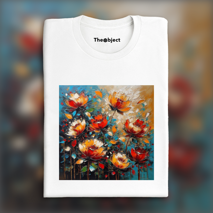 T-Shirt - Scottish Abstract Expressionist Painting, Flowers in Paris - 3774191296