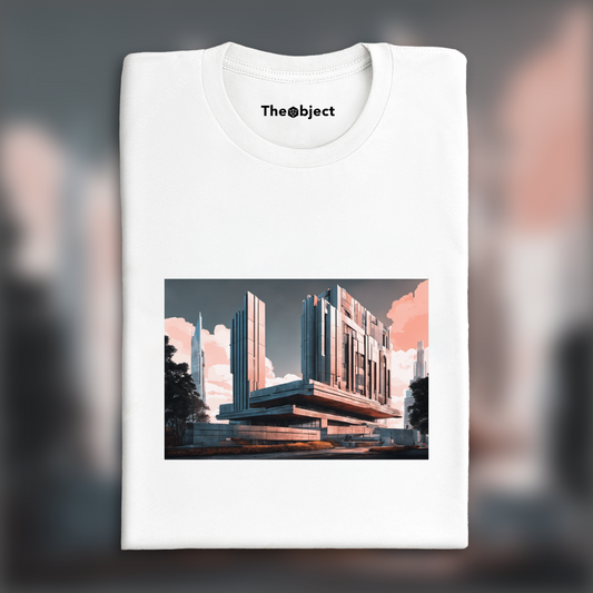 T-Shirt - Neo-pop art, Brutalist architecture, city - 1926590654