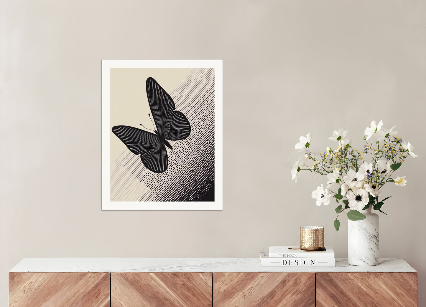 Poster: Halftone dot, Butterfly