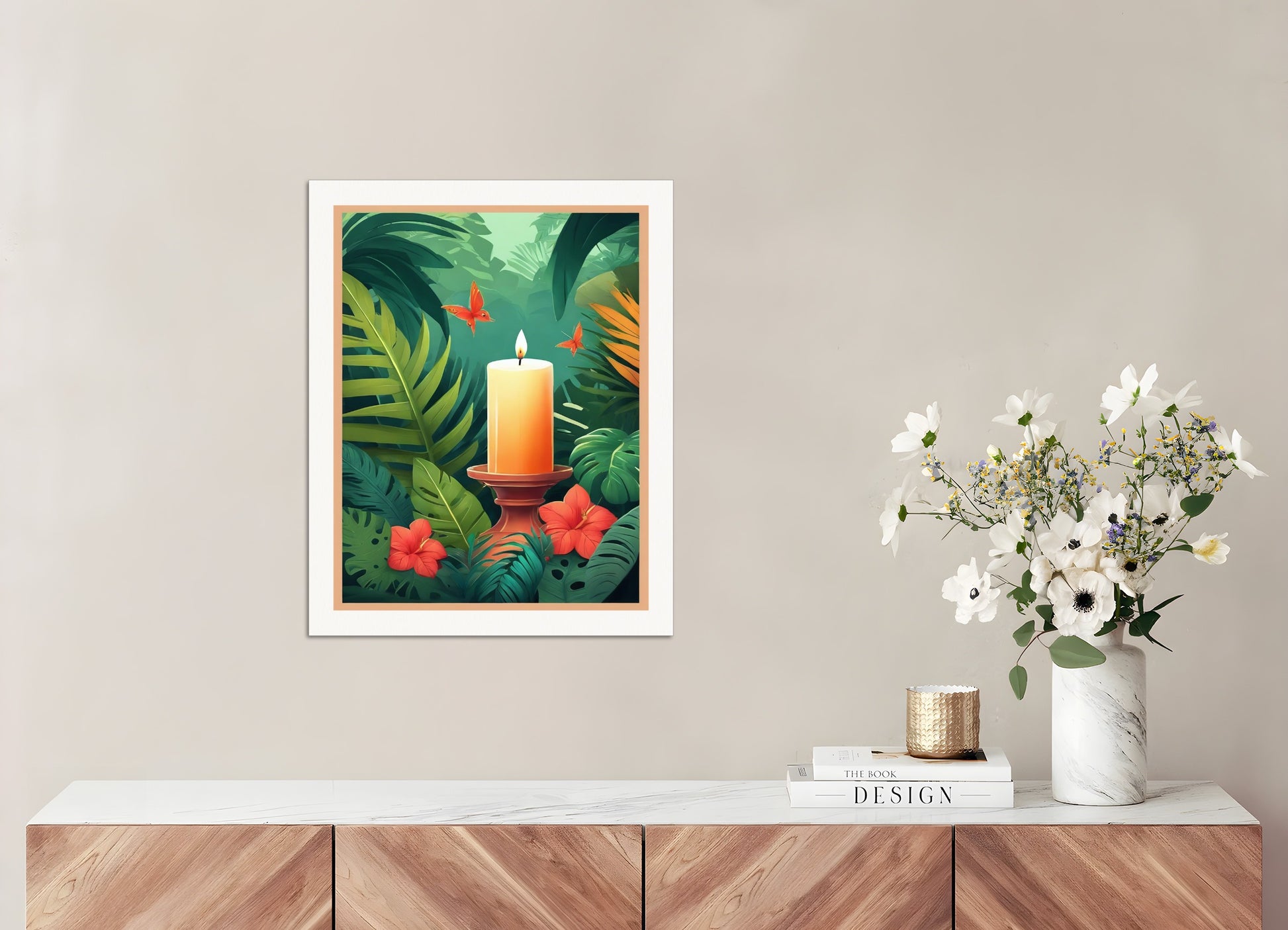 Poster: Tropical jungle, Candle