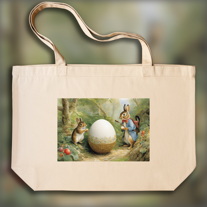 Tote bag - Contes charmants, délicates aquarelles britanniques, Oeuf - 2126120526