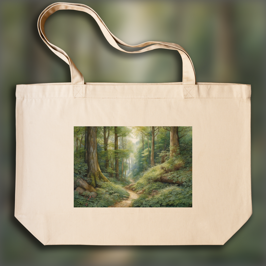 Tote bag - British illustration with natural poetics, Forest - 2235744961