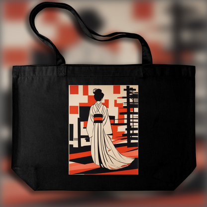 Tote bag - Clean American, modern and nervous illustration, Kimono - 1609644638