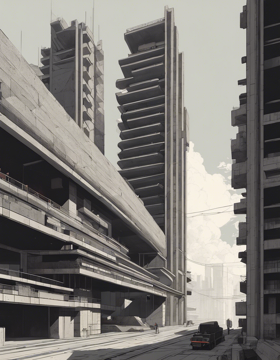 Poster - Lo-fi, Brutalist architecture, city - 2699448569