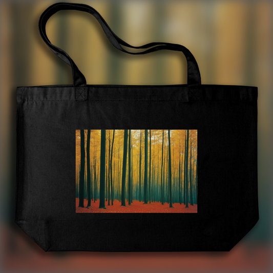 Tote bag - Abstractions, geometric compositions in landscapes, Forest - 2477501169