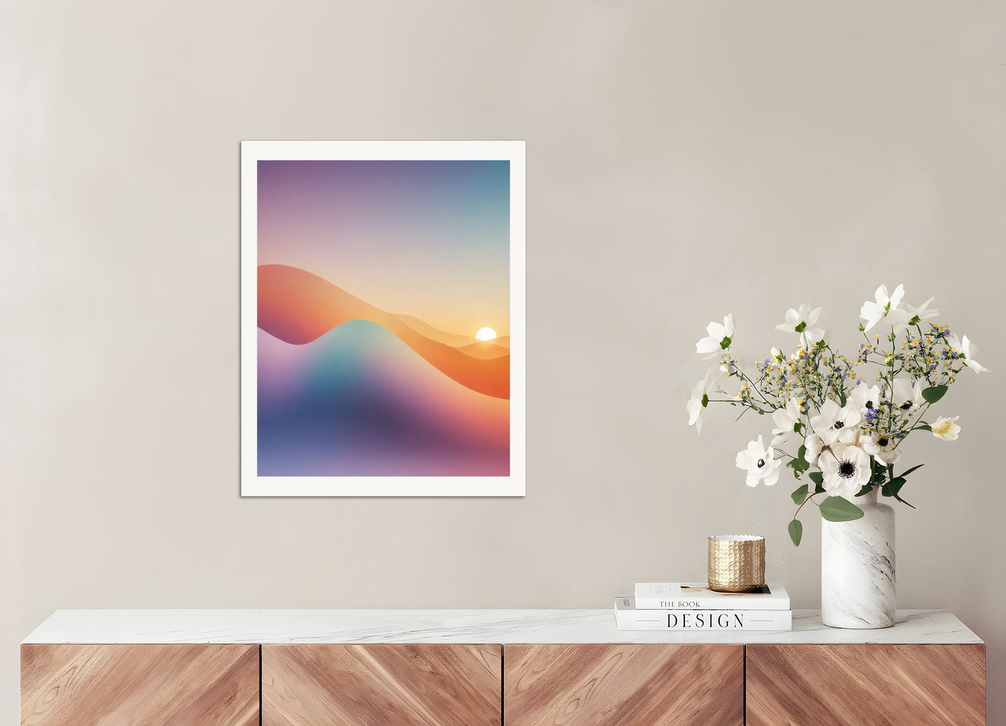 Poster: Soothing Abstract Gradients, Snowboard 