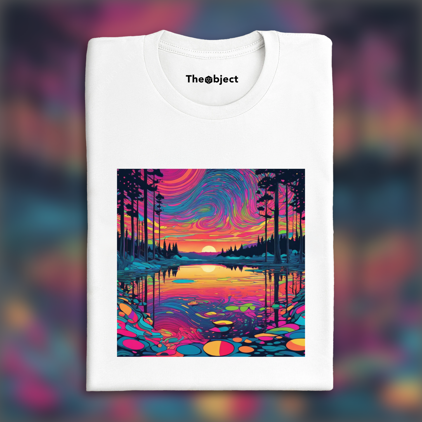 T-Shirt - Psychedelic art, Lake - 277492081