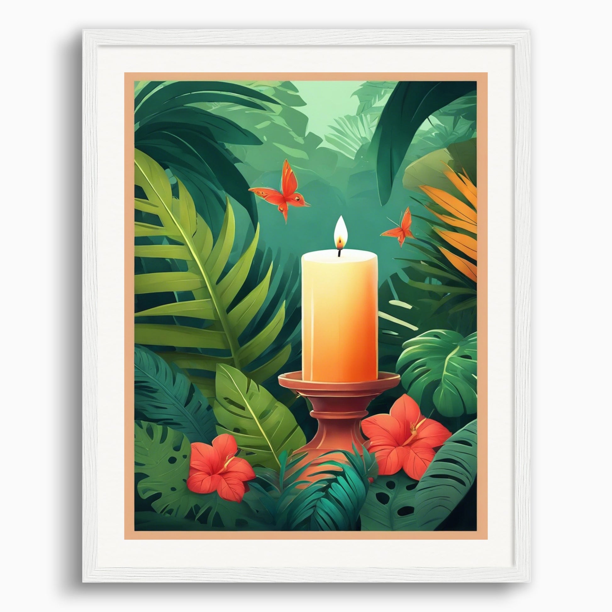 Poster: Tropical jungle, Candle