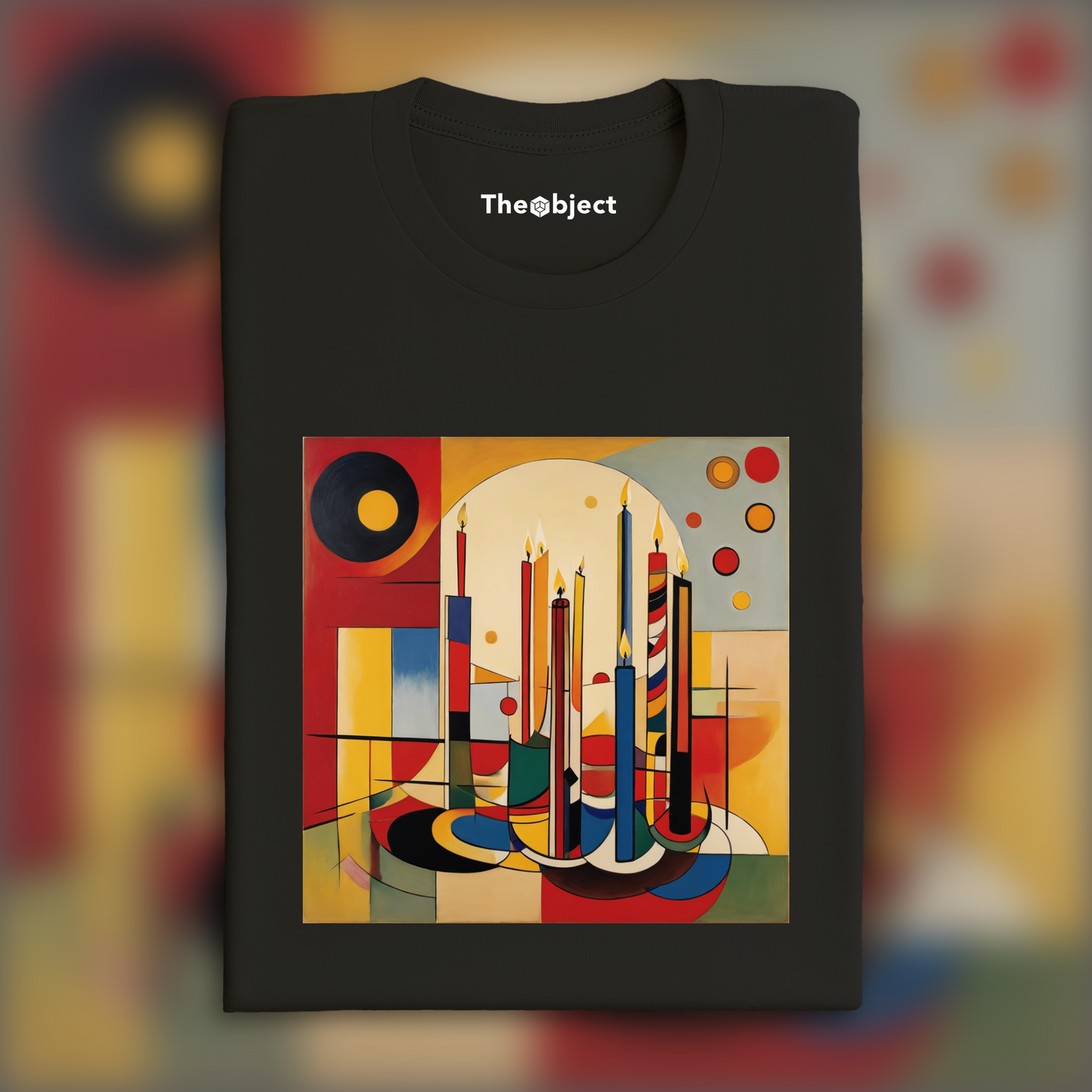 T-Shirt - Geometric abstract art, Candle - 40852527