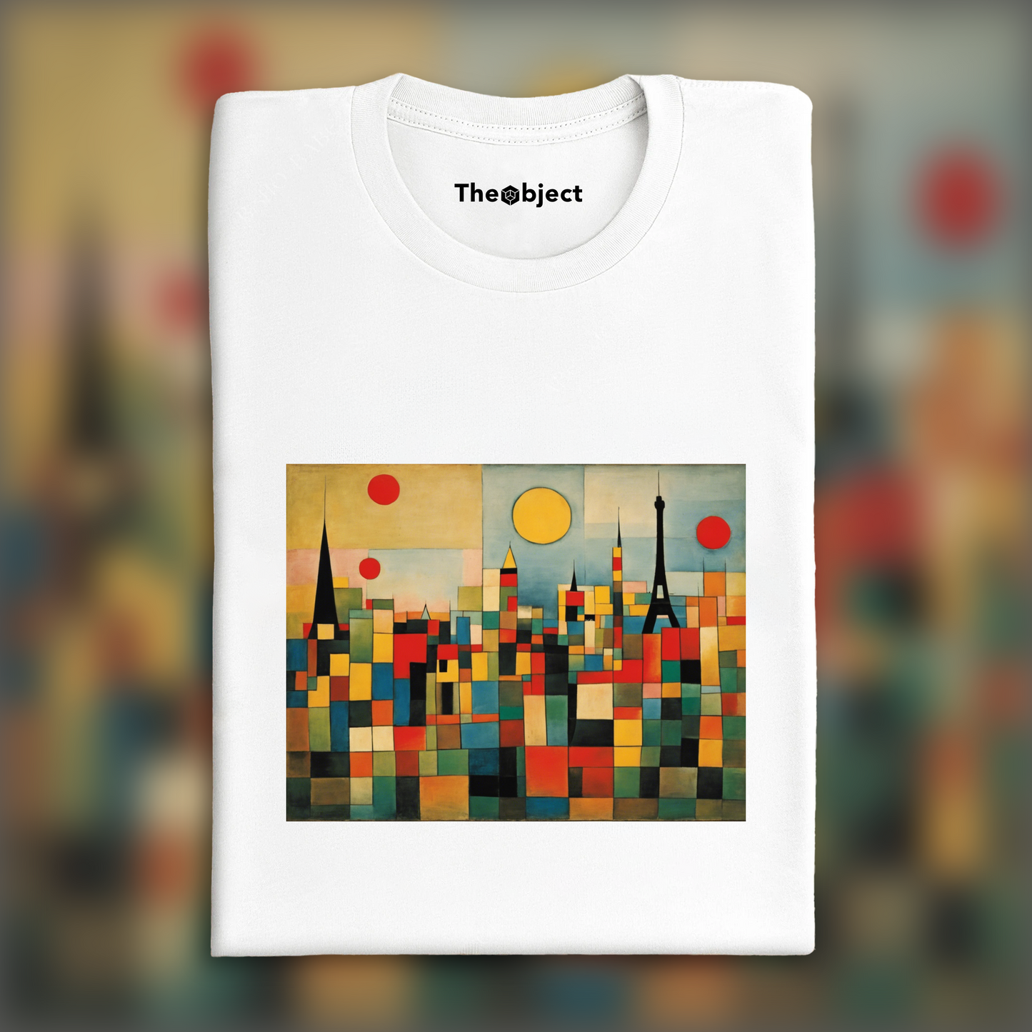 T-Shirt - Abstract compositions with fanciful shapes, Paris city - 3610337840