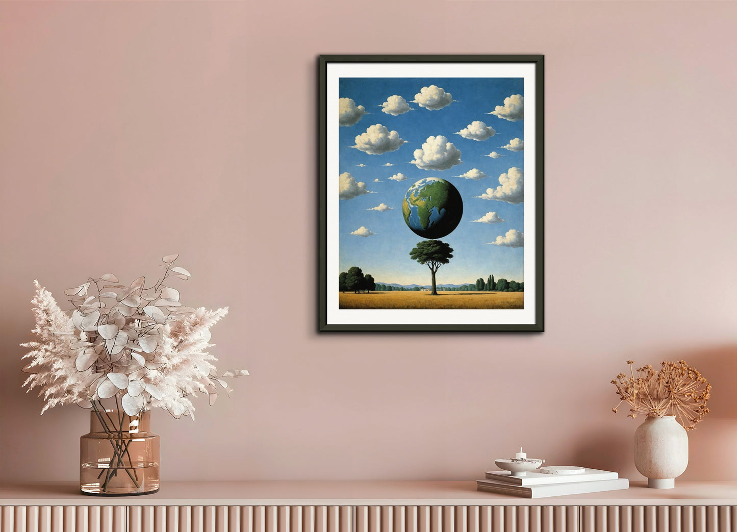 Poster with metal frame: Belgian surrealism, Earth