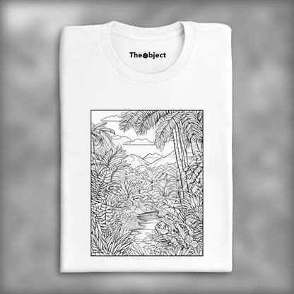 T-Shirt - Drawing for coloring, Jungle - 3056583037