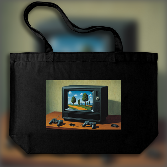 Tote bag - Belgian surrealism, Video game console - 2416393131