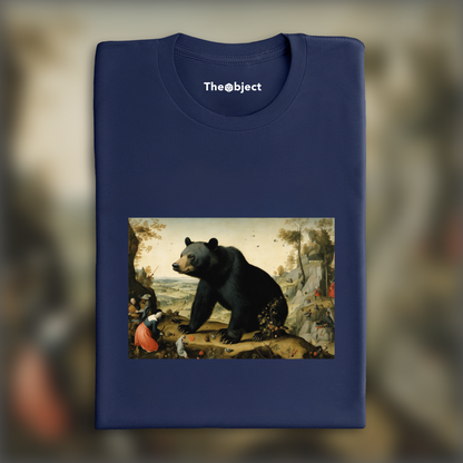 T-Shirt - Moral allegories and chaotic visions of heaven and hell, a black bear - 2642682415