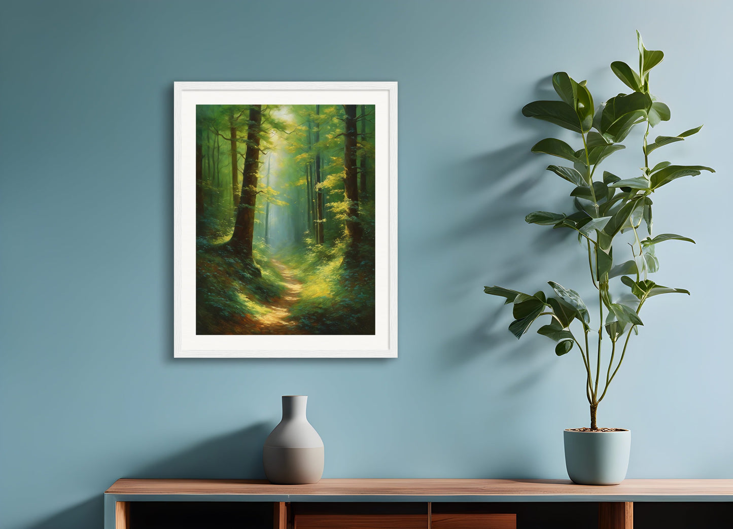 Poster with wood frame: Magical realism, Forest