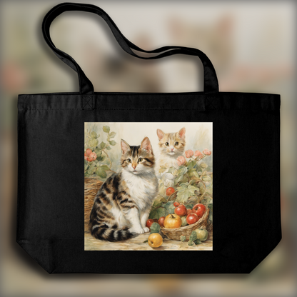 Tote bag - Charming tales, delicate British watercolors, Cat - 2520828967