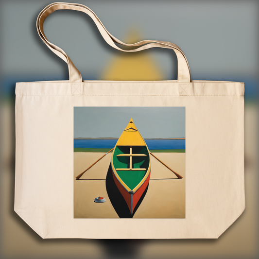 Tote bag - Scottish Abstract Expressionism Painting, Canoe - 2467711881