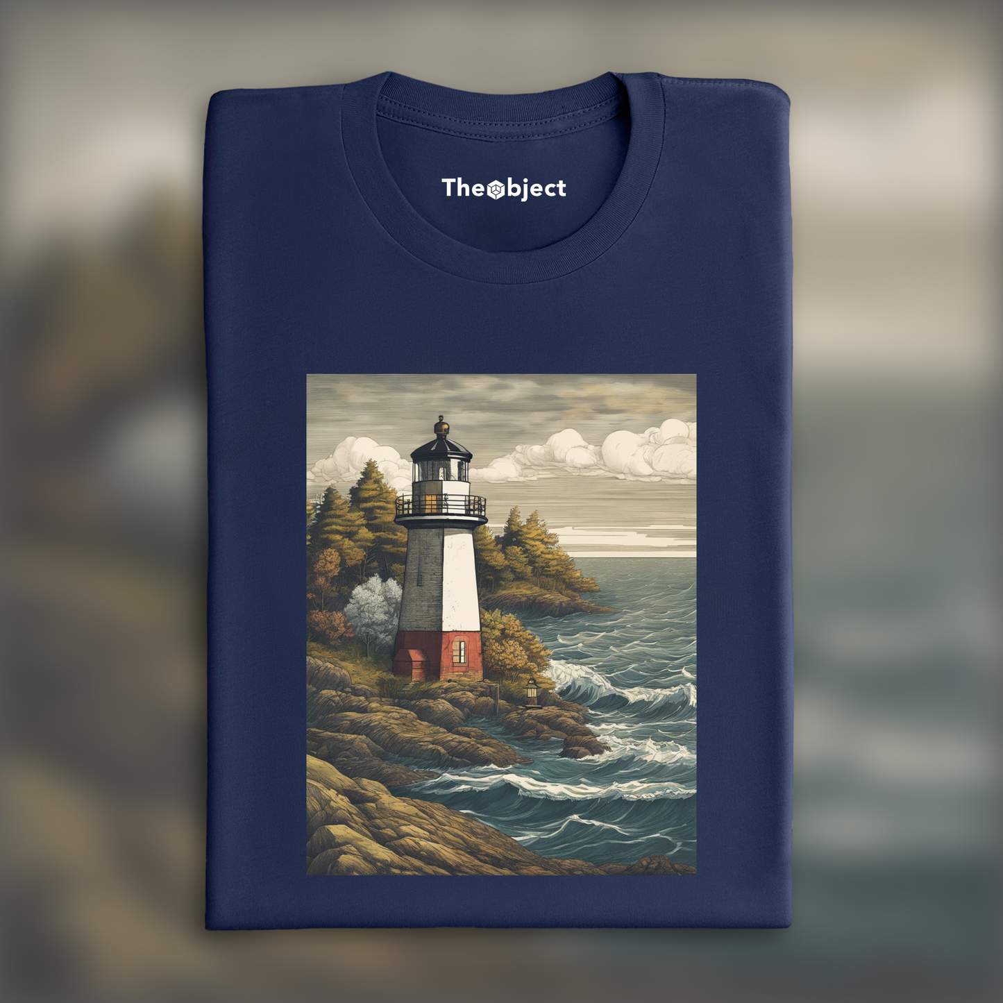 T-Shirt - Biology, view of a microscope, Lighthouse - 3409369108