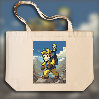 Tote bag - Fallout atmosphere (video game), Monkey - 3535481988