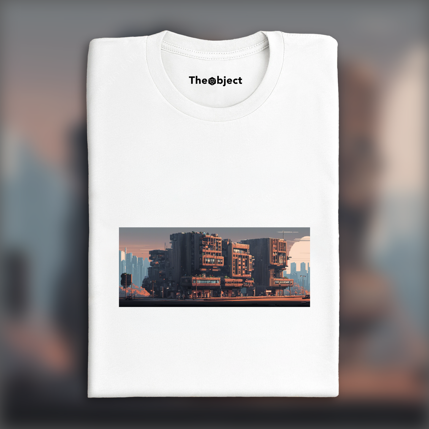 T-Shirt - Pixel art, Brutalist architecture, city - 353730903