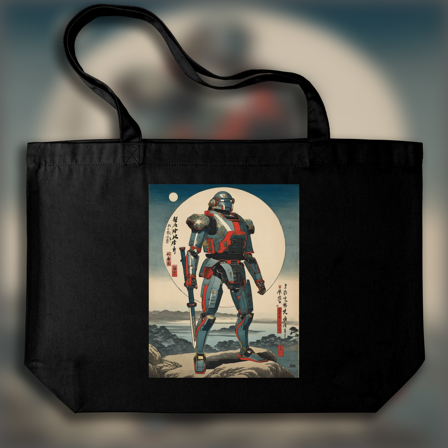 Tote bag - Poetic ukiyo-e views, fleeting moments, Cyborg - 738661468