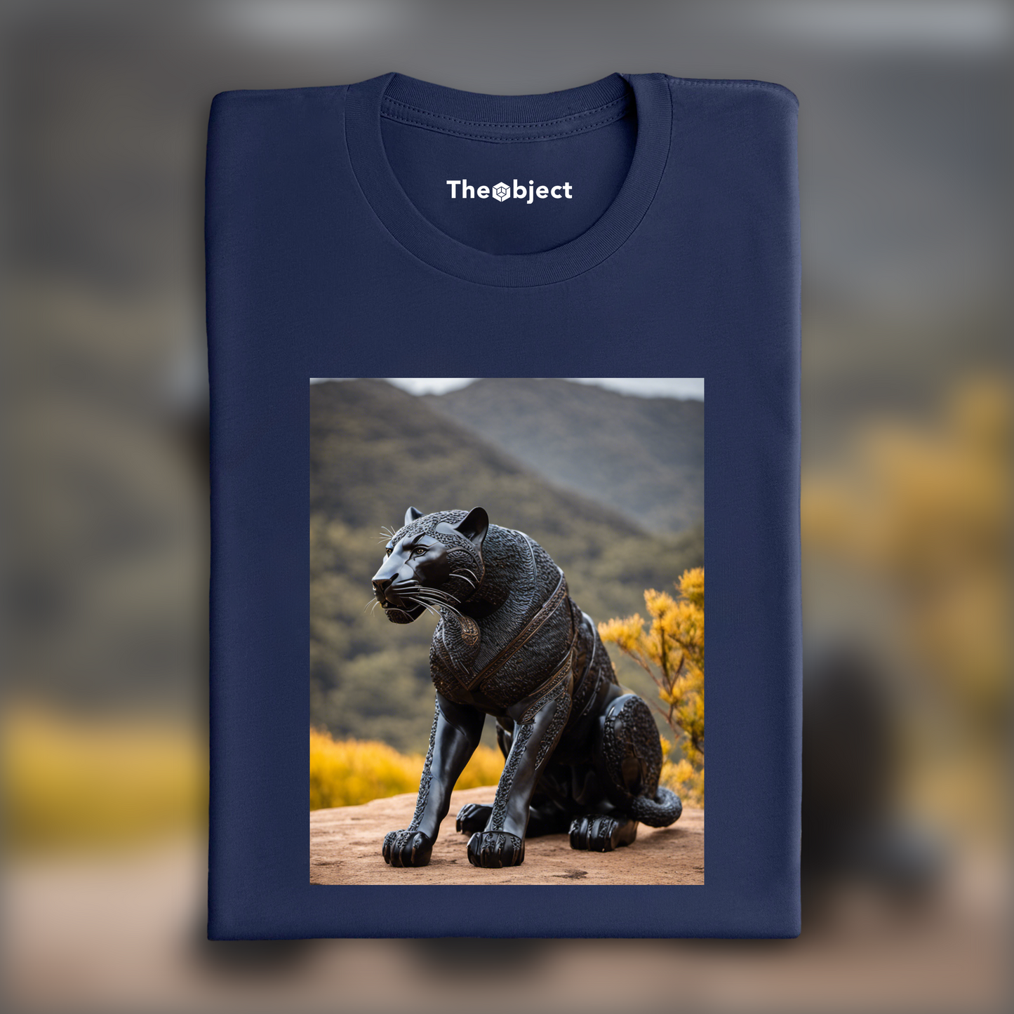 T-Shirt - African art (sculpture), a black panther animal - 2772429159