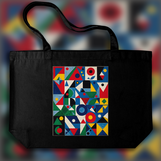 Tote bag - Painting without school, surrealism and neo-primitivism, Geometric patterns - 2106402681