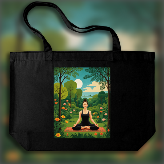 Tote bag - Dreamlike and naive jungles with fanciful precision, Yoga - 1169644315