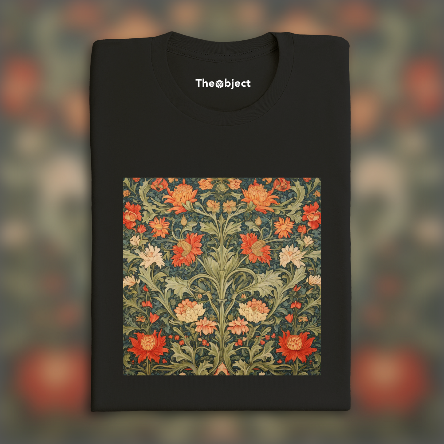 T-Shirt - Motifs, floral decoration of 19th century English crafts, Flower Venice - 1611981763