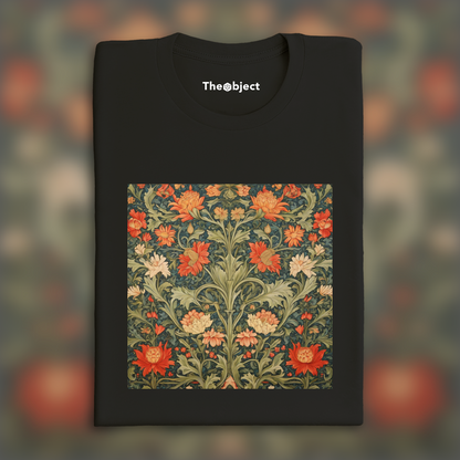 T-Shirt - Motifs, floral decoration of 19th century English crafts, Flower Venice - 1611981763