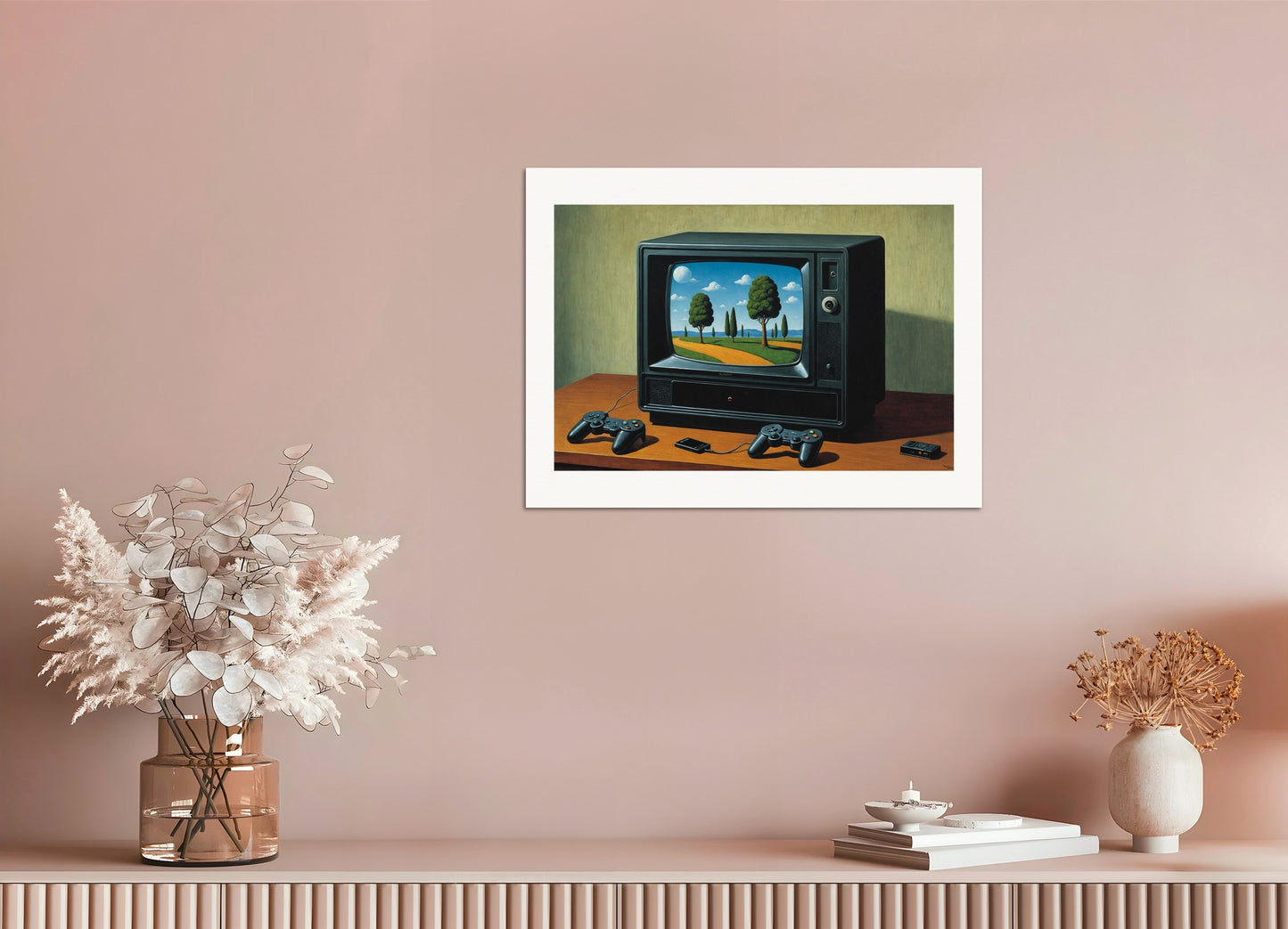 Poster: Belgian surrealism, Video game console