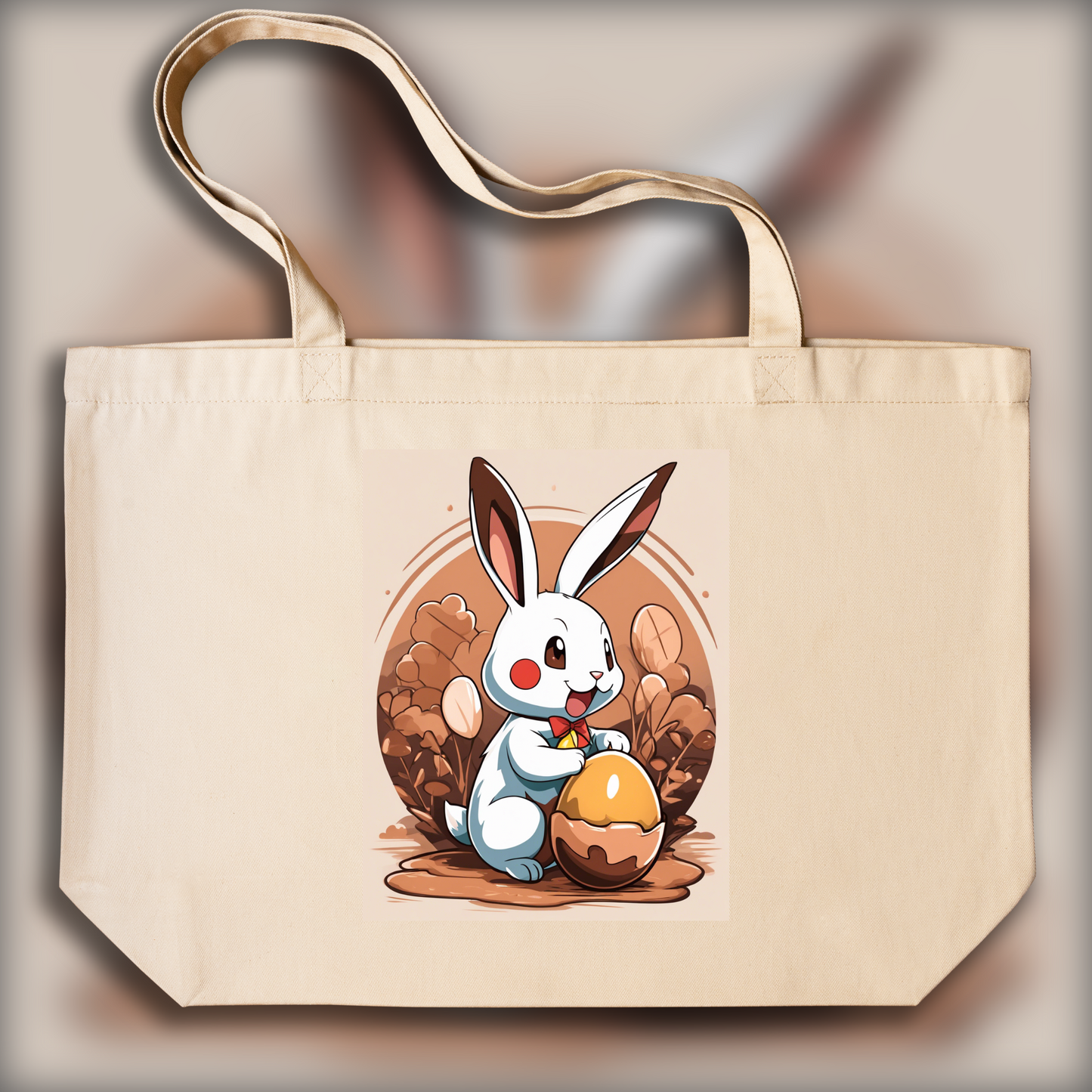 Tote bag - Pokémon , lapin avec oeuf en chocolat - 2217858288