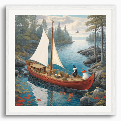 Poster: Moomins, Bateau 