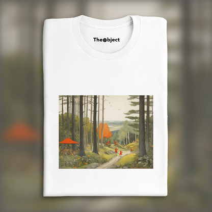 T-Shirt - Illustration capturant l'émerveillement et délicatesse de l'enfance, Fôret - 3894314340