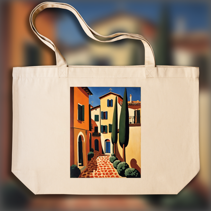 Tote bag - Paysages alliant couleurs fauves et formes audacieuses, Italie - 1129098560