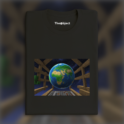 T-Shirt - Minecraft, the globe in space - 2042666331