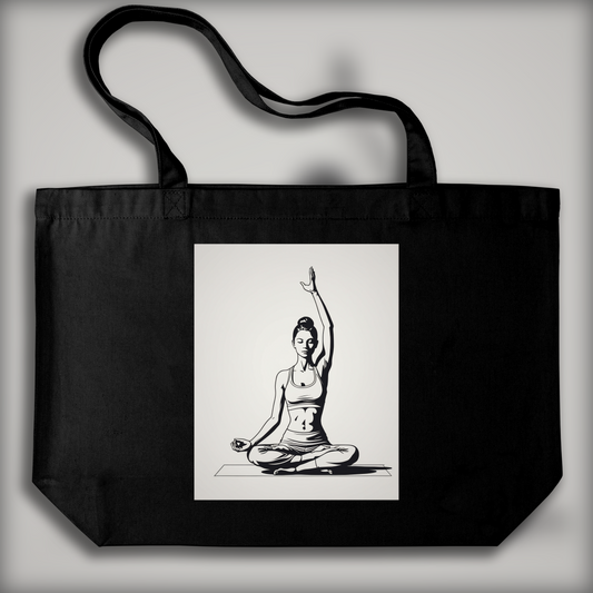 Tote bag - Minimalist drawing, Yoga - 814004875