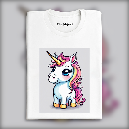 T-Shirt - colored drawing, A baby cute unicorn - 1869591321