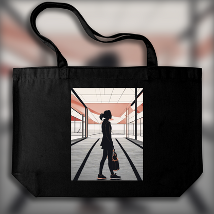 Tote bag - neo minimalisme, tennis - 2360650374